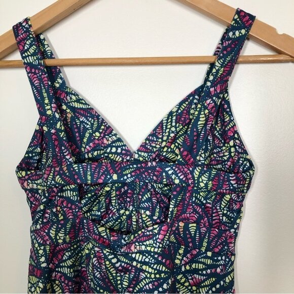 Patagonia  Minette Floral Geometric Dress in Blue, Yellow, & Pink Size XS - Picture 4 of 8